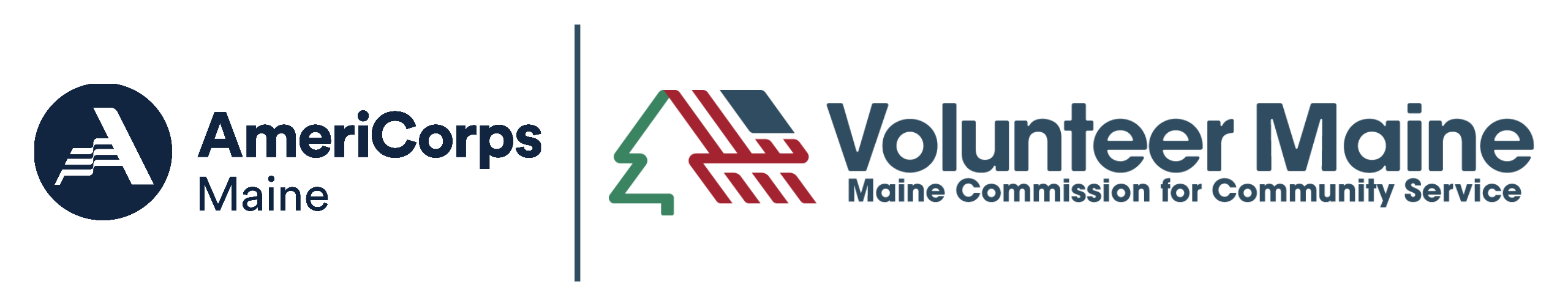 Americorps and volunteer maine logo