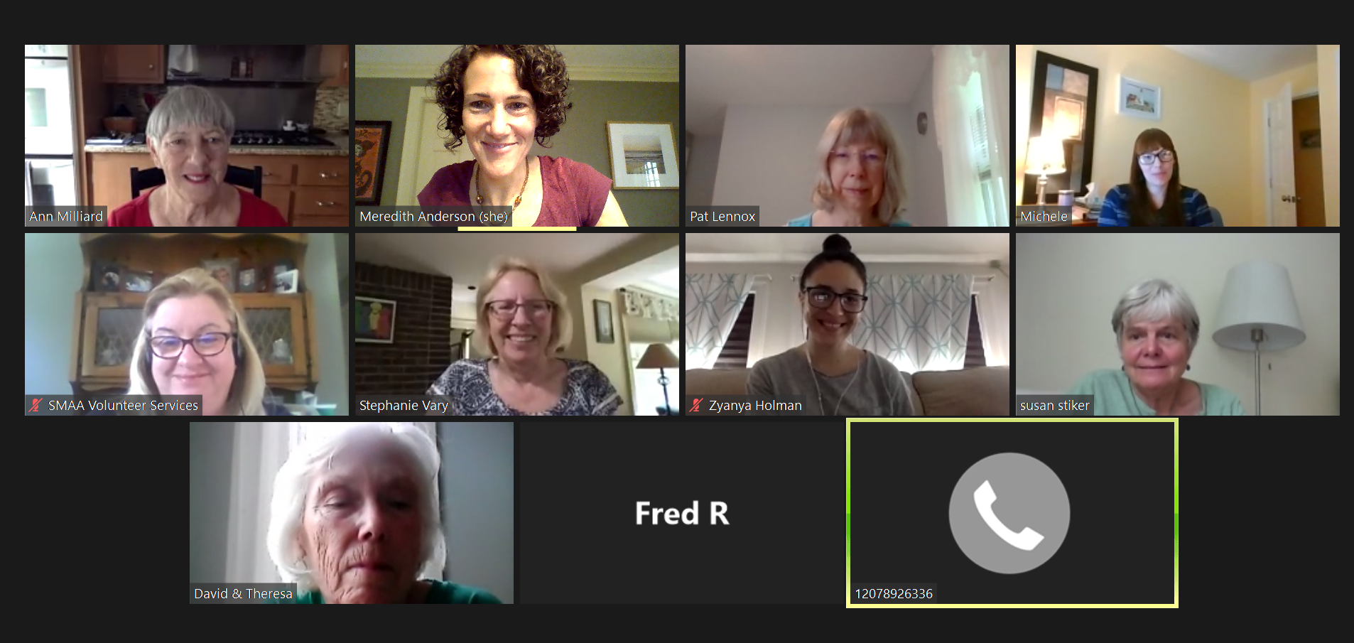 screenshot of several individuals in a zoom meeting