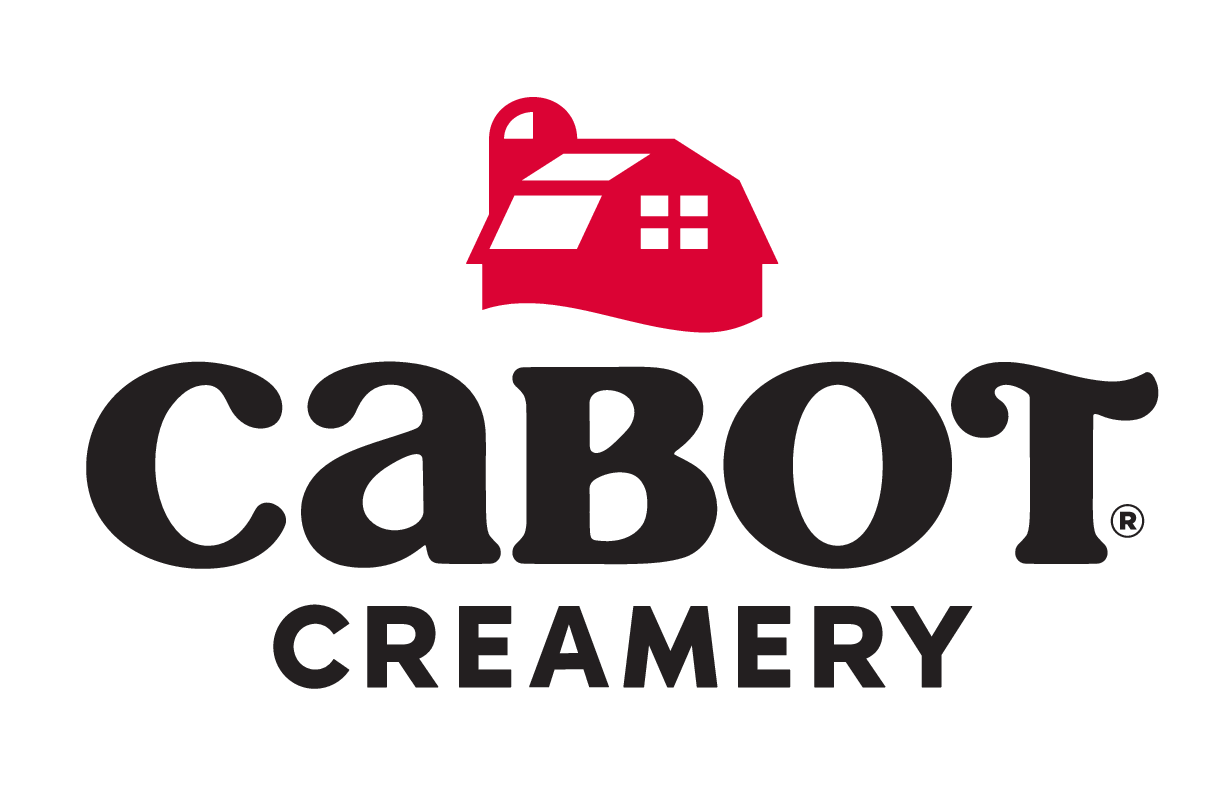 red barn graphic over black letters that spell cabot creamery